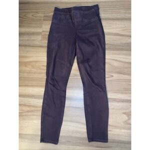 Spanx Jeans Womens Size S/P Brown Ankle Jegging Pull-On Soft Knit Shaping